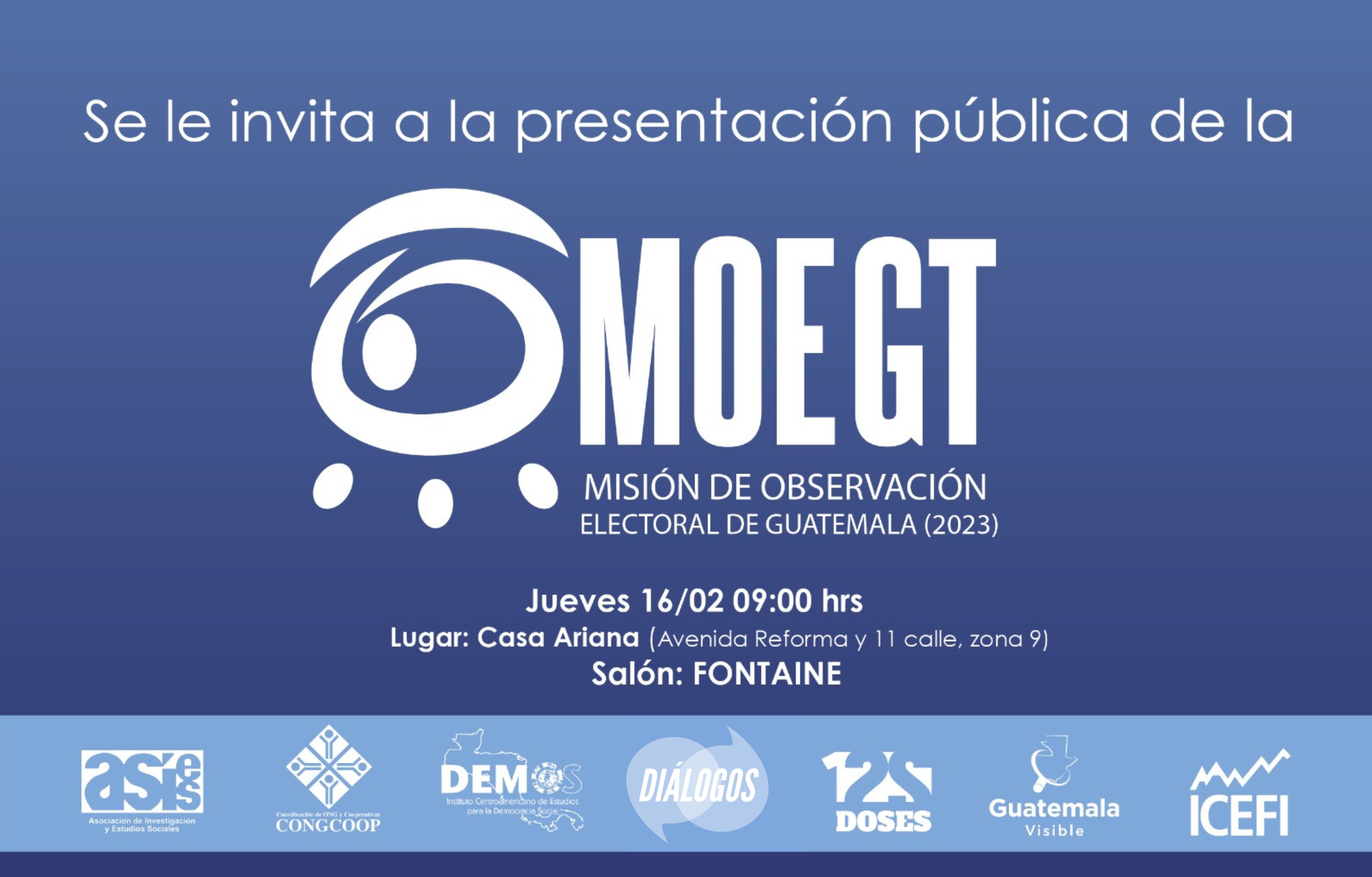 Diálogos es parte de la la Misión de Observación Electoral (MOE-Gt)